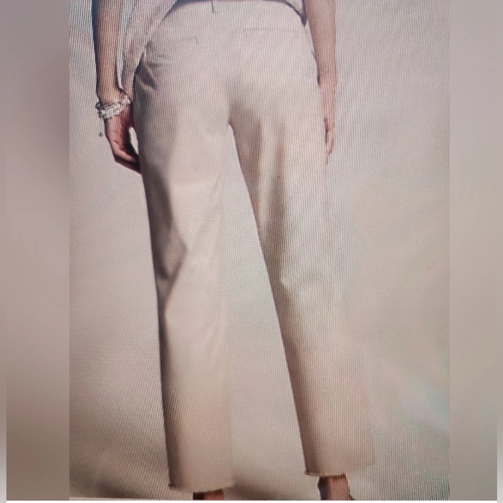 New J. Jill 14 Petite Chino Fringe Hem Blush Pink Pima Women Pants - Picture 3 of 11
